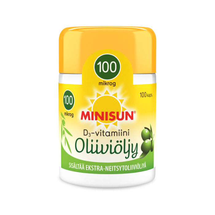 1000020765_Minisun_D_vitamiini_Oliivioljy_100_mikrog_100_kaps_pakkauskuva_Pakkauskuva13274_png