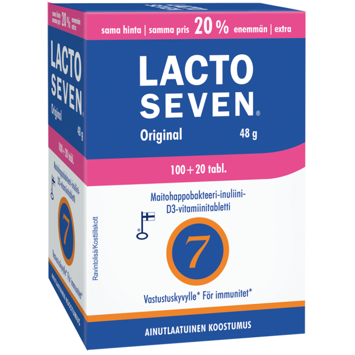 Lacto Seven Original  kampanjapakkaus 100 + 20 120 tabl