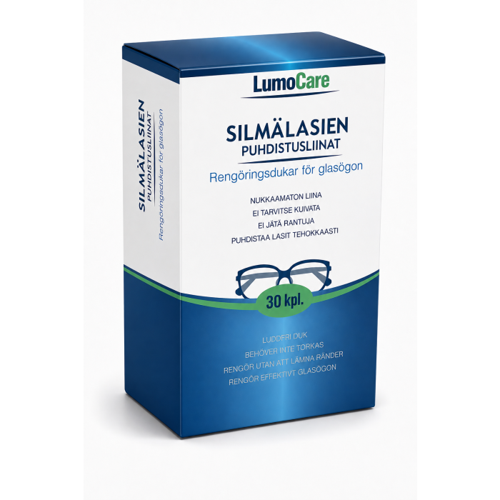 Lumocare Silmälasien puhdistupyyhe 30 kpl