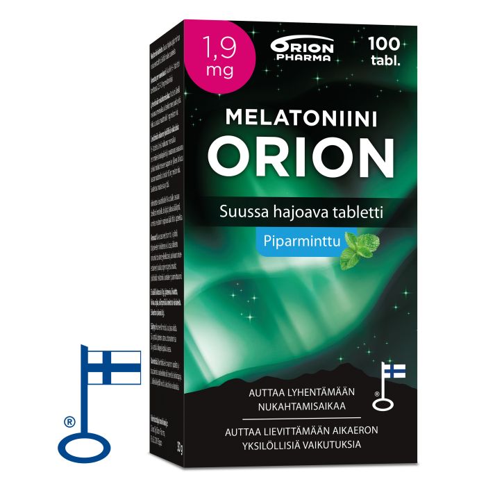 Melatoniini Orion 1,9 mg piparminttu suussa hajoava 100 tabl bild 2