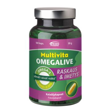 MULTIVITA OMEGALIVE RASKAUS&IMETYS 100 kaps