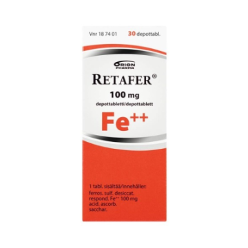 RETAFER depottabletti 100 mg 30 fol