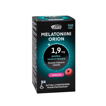 Melatoniini Orion 1,9 mg vadelma suussa hajoava tabletti 100 tabl