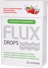 Flux Drops imeskelytabletti raparperi-mansikka  30 kpl