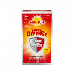Minisun Super Defence Sinkkiasetaatti Sitruuna-Hunaja-Inkivääri 30 tabl