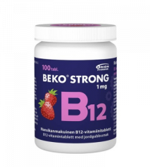 BEKO STRONG B12 1MG MANSIKKA 100 PURUTABL