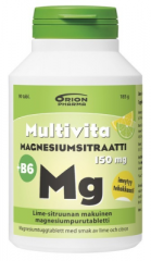 MULTIVITA MAGN.SITR+B6 LIME-SITR. 150MG 90 PURUTABL