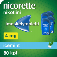 NICORETTE ICEMINT 4 mg imeskelytabl 80 kpl