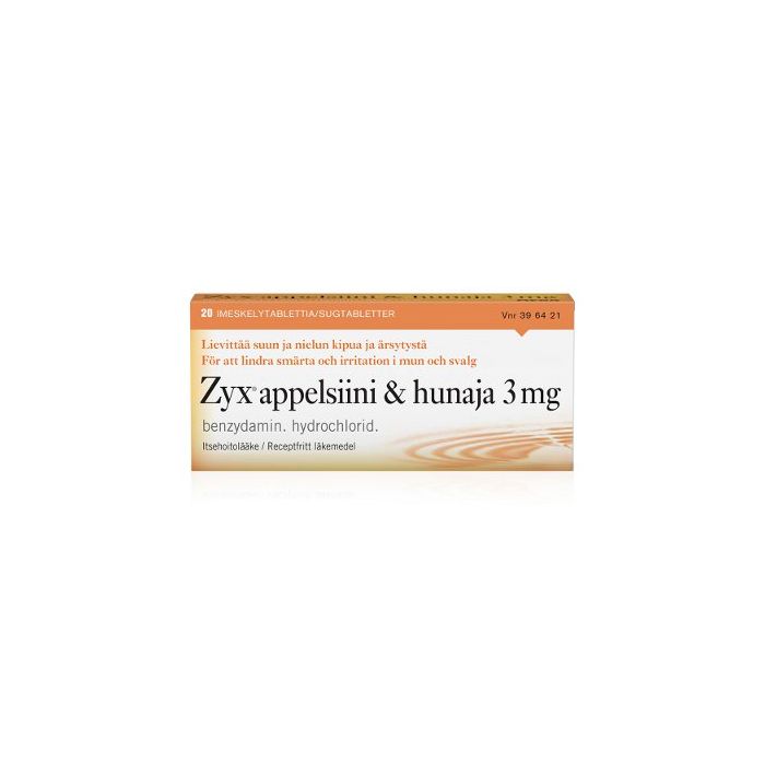 1000008797_ZYX_APPELSIINI_HUNAJA_3_mg_imeskelytabl_20_fol_pakkauskuva_Pakkauskuva19667_jpg